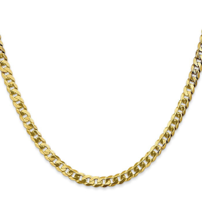 14k 4.75mm Flat Beveled Curb Chain-FBU120-20