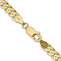 14k 4.75mm Flat Beveled Curb Chain-FBU120-22