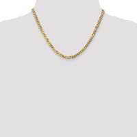 14k 4.75mm Flat Beveled Curb Chain-FBU120-18
