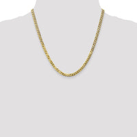 14k 4.75mm Flat Beveled Curb Chain-FBU120-20