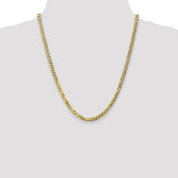 14k 4.75mm Flat Beveled Curb Chain-FBU120-22