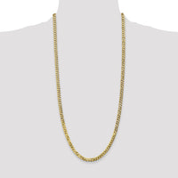 14k 4.75mm Flat Beveled Curb Chain-FBU120-30