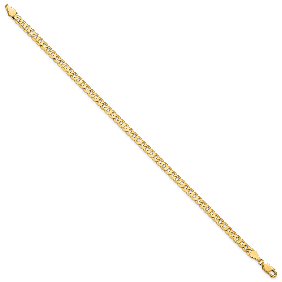 14k 4.75mm Flat Beveled Curb Chain-FBU120-7