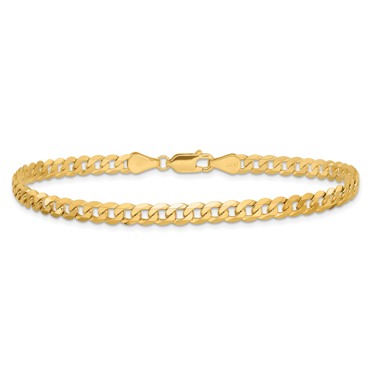 14k 4.75mm Flat Beveled Curb Chain-FBU120-7