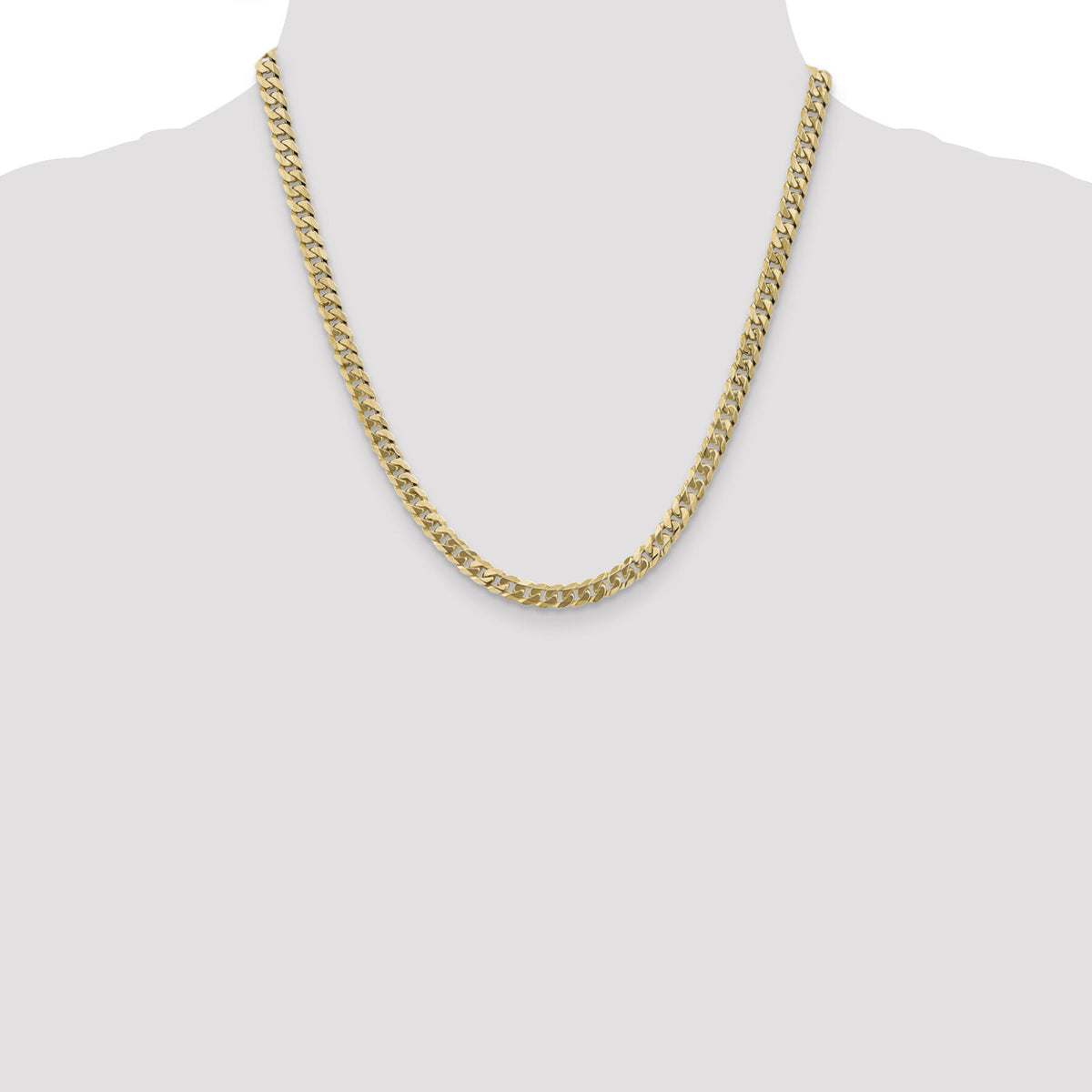 14k 5.75mm Flat Beveled Curb Chain-FBU140-20