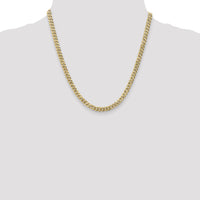 14k 5.75mm Flat Beveled Curb Chain-FBU140-20