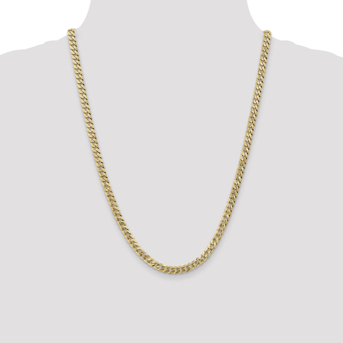 14k 5.75mm Flat Beveled Curb Chain-FBU140-24