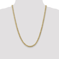 14k 5.75mm Flat Beveled Curb Chain-FBU140-24