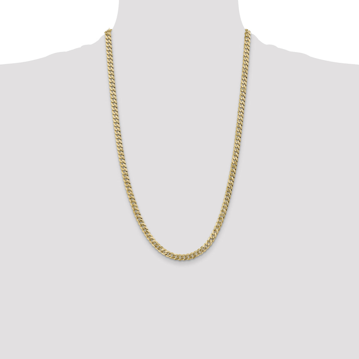 14k 5.75mm Flat Beveled Curb Chain-FBU140-26