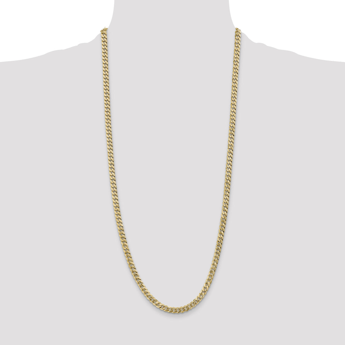 14k 5.75mm Flat Beveled Curb Chain-FBU140-30