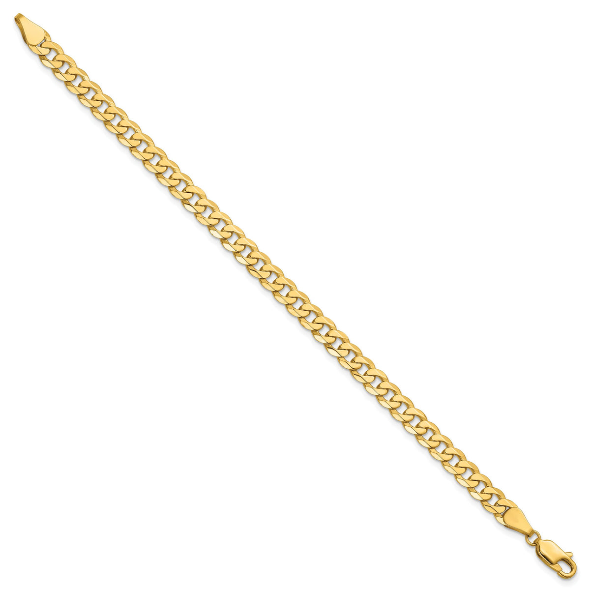 14k 5.75mm Flat Beveled Curb Chain-FBU140-8
