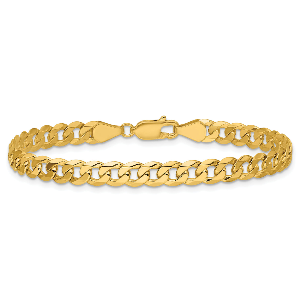 14k 5.75mm Flat Beveled Curb Chain-FBU140-8