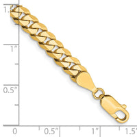 14k 5.75mm Flat Beveled Curb Chain-FBU140-7