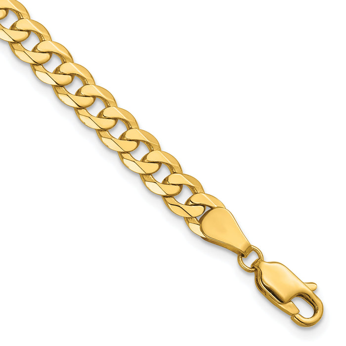 14k 5.75mm Flat Beveled Curb Chain-FBU140-7