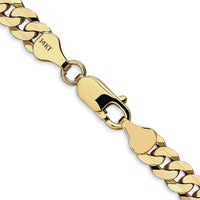 14k 6.25mm Flat Beveled Curb Chain-FBU160-26