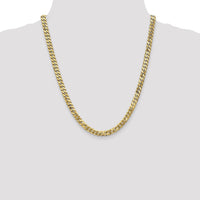 14k 6.25mm Flat Beveled Curb Chain-FBU160-22