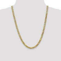 14k 6.25mm Flat Beveled Curb Chain-FBU160-24