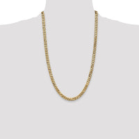 14k 6.25mm Flat Beveled Curb Chain-FBU160-26