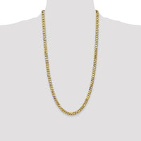 14k 6.25mm Flat Beveled Curb Chain-FBU160-28