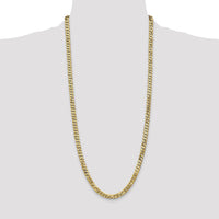 14k 6.25mm Flat Beveled Curb Chain-FBU160-30