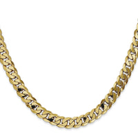 14k 7.25mm Flat Beveled Curb Chain-FBU180-26