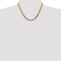 14k 7.25mm Flat Beveled Curb Chain-FBU180-18