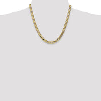14k 7.25mm Flat Beveled Curb Chain-FBU180-20
