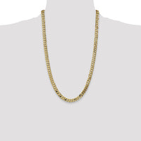 14k 7.25mm Flat Beveled Curb Chain-FBU180-26