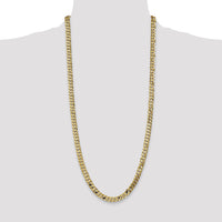 14k 7.25mm Flat Beveled Curb Chain-FBU180-30