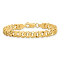 14k 7.25mm Flat Beveled Curb Chain-FBU180-7