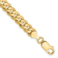 14k 7.25mm Flat Beveled Curb Chain-FBU180-8