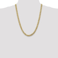 14k 8mm Flat Beveled Curb Chain-FBU200-24