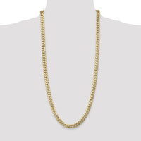 14k 8mm Flat Beveled Curb Chain-FBU200-30