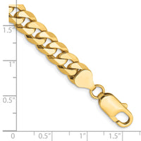 14k 8mm Flat Beveled Curb Chain-FBU200-9