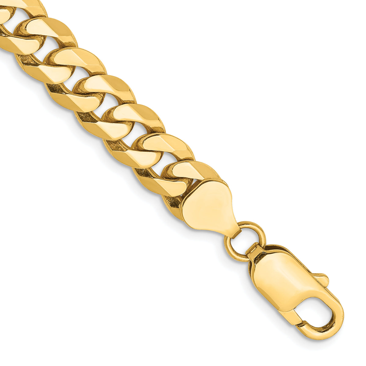 14k 8mm Flat Beveled Curb Chain-FBU200-9