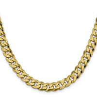 14k 8.5mm Flat Beveled Curb Chain-FBU220-20