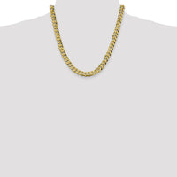 14k 8.5mm Flat Beveled Curb Chain-FBU220-20