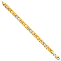 14k 8.5mm Flat Beveled Curb Chain-FBU220-9