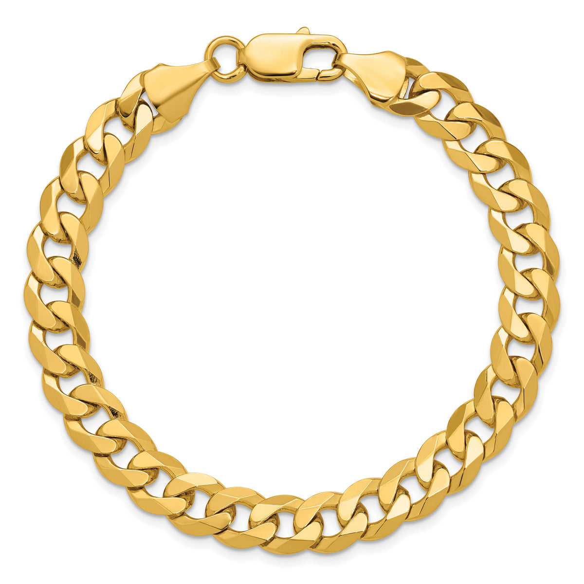 14k 8.5mm Flat Beveled Curb Chain-FBU220-8.5