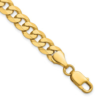 14k 8.5mm Flat Beveled Curb Chain-FBU220-8.5