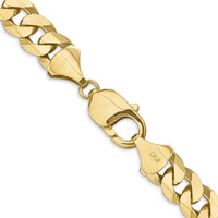 14k 9.5mm Flat Beveled Curb Chain-FBU250-28