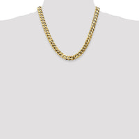 14k 9.5mm Flat Beveled Curb Chain-FBU250-20