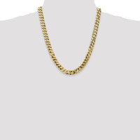 14k 9.5mm Flat Beveled Curb Chain-FBU250-22