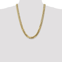 14k 9.5mm Flat Beveled Curb Chain-FBU250-24