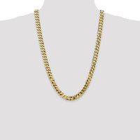 14k 9.5mm Flat Beveled Curb Chain-FBU250-26