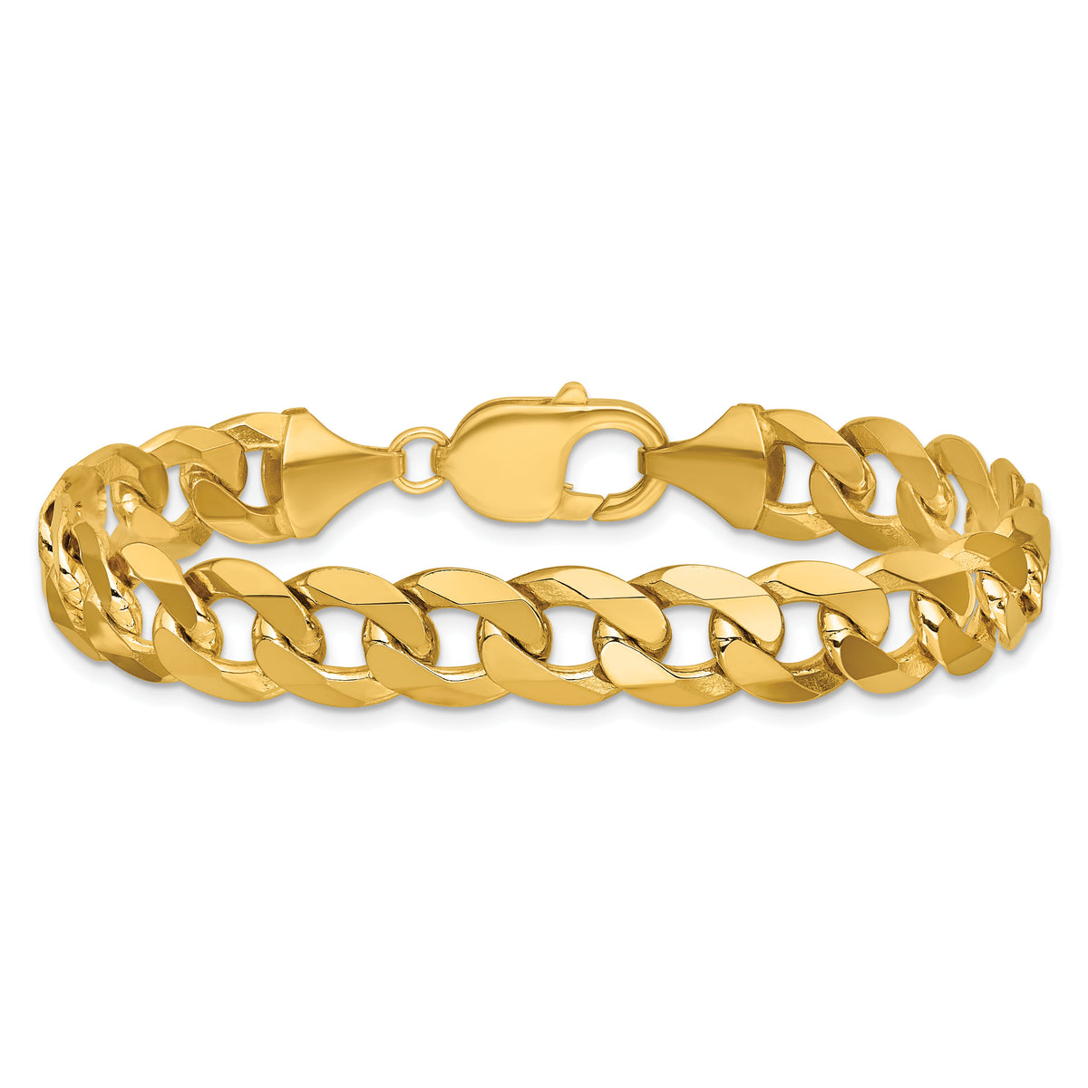 14k 9.5mm Flat Beveled Curb Chain-FBU250-8.5