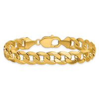 14k 9.5mm Flat Beveled Curb Chain-FBU250-8.5