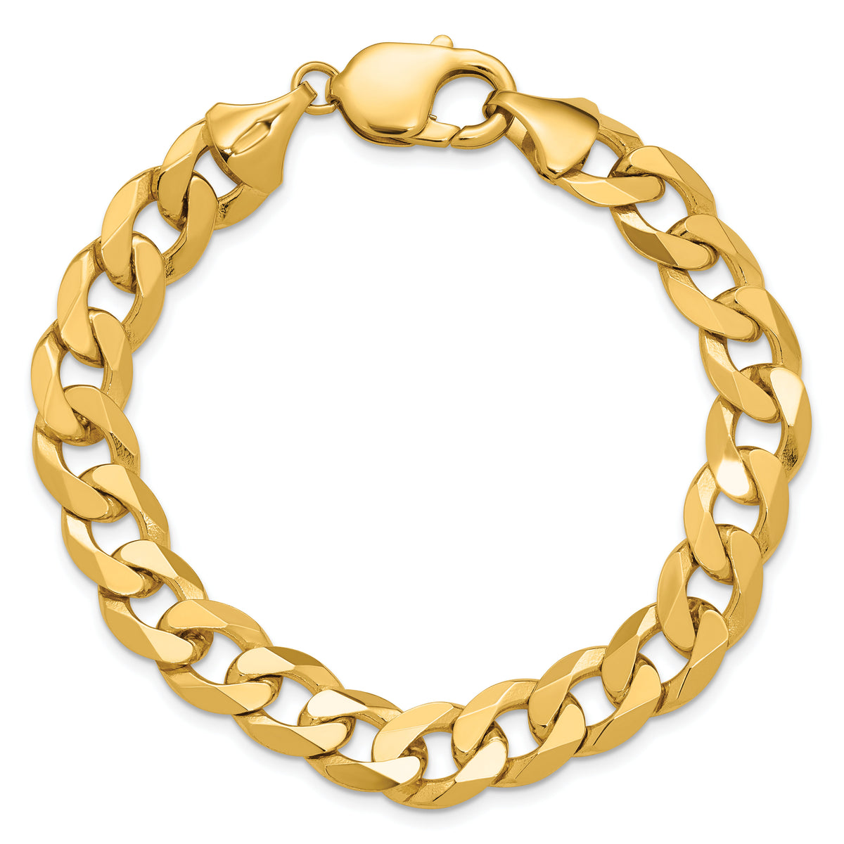 14k 9.5mm Flat Beveled Curb Chain-FBU250-8.5