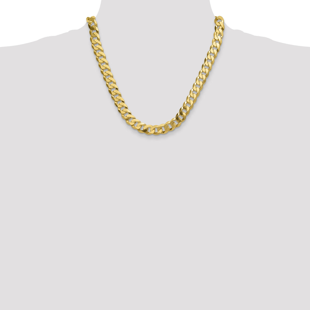 14k 12.0mm Flat Beveled Curb Chain-FBU300-20
