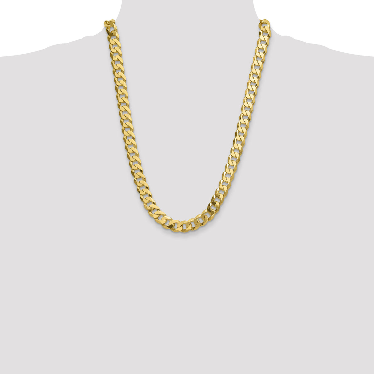 14k 12.0mm Flat Beveled Curb Chain-FBU300-24